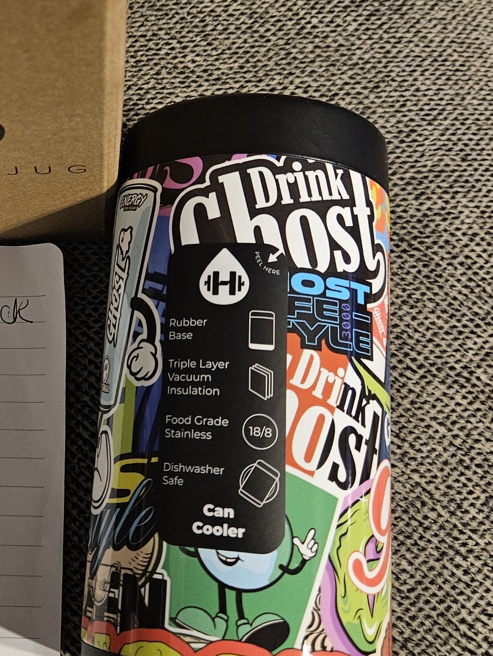 HydroJug Can Cooler Ghost Stickers